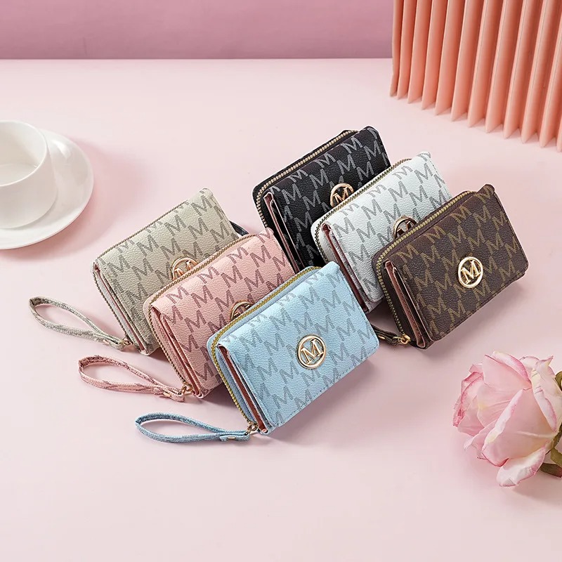Women'S Bags Everyday - Portemonnee met drievoudige rits en letterpatroon,