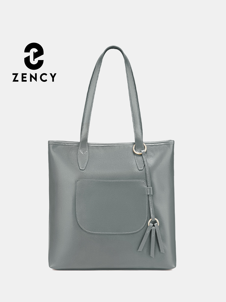 Women Bags Grey - Zency 100% echt lederen handtas grote