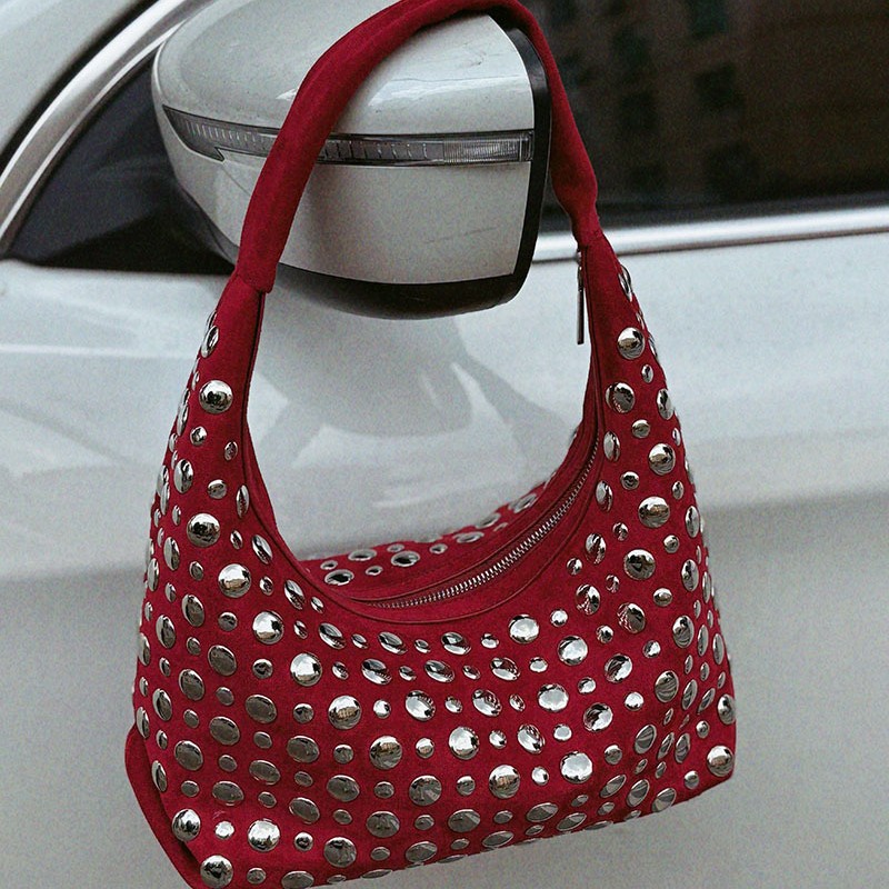 Women Bags High End Brands - Nieuwe high-end lederen klinknagel emmer tas