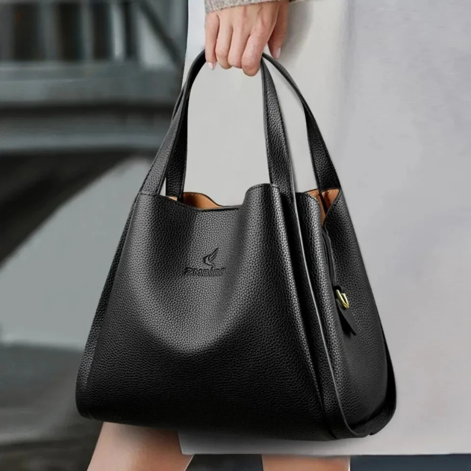 Women Bags High End Brands - Zachte leren grote shopper voor dames,