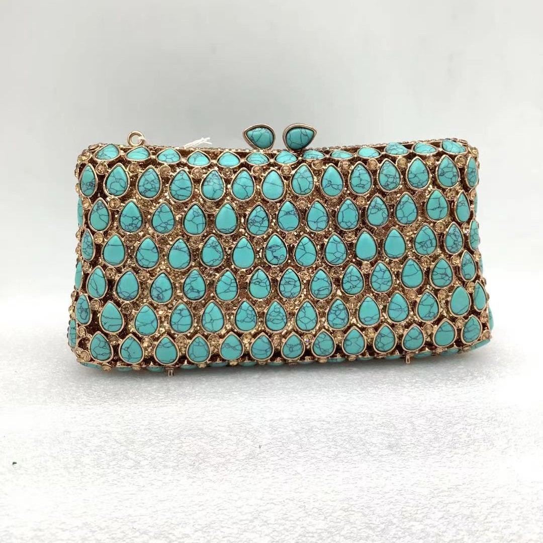 Women Bags Green - Dame turquoise avond clutch bags voor