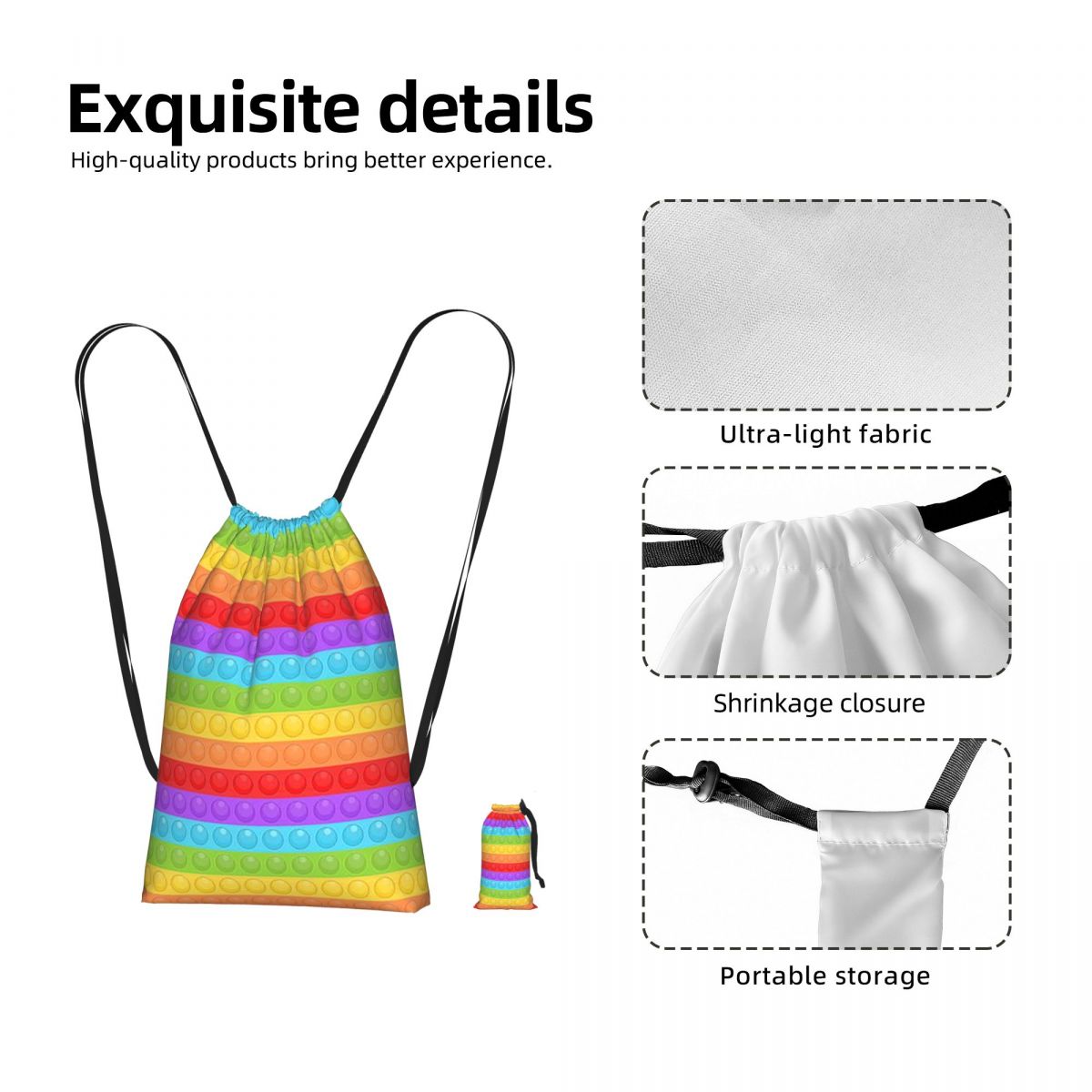 Women Bags Vector - Premium Vector Pop It naadloze patroonrugzak