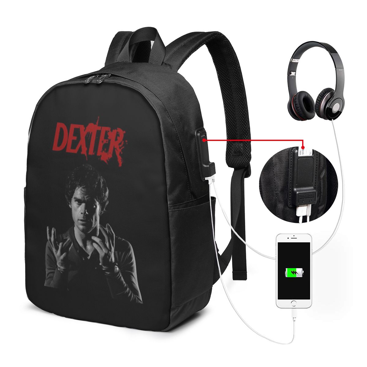 Women Bags College - Movie Dexter Morgan Rugzak Reisnotebooktas Computer