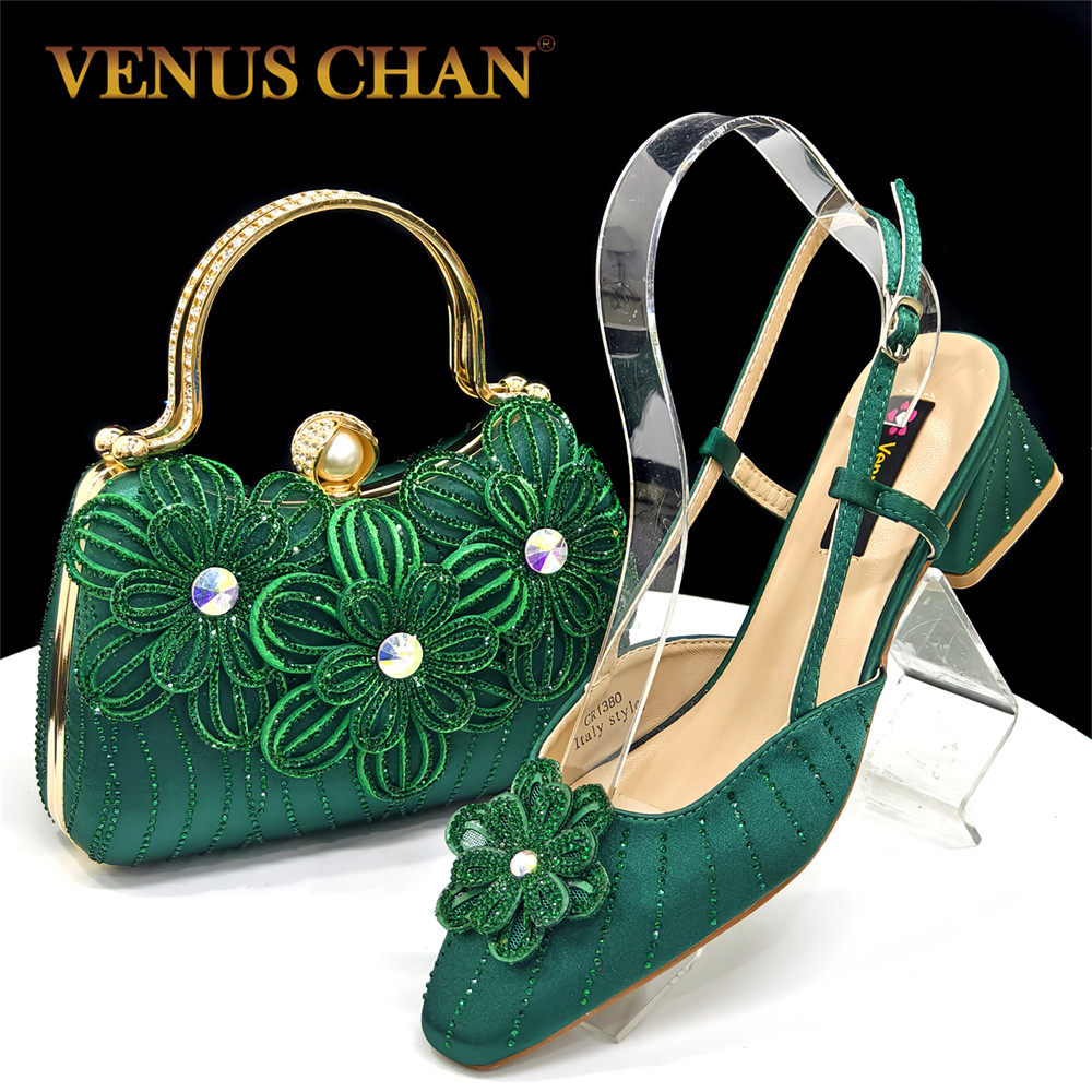 Women Bags Green - Nieuwe Italiaanse Pumps en Tas To