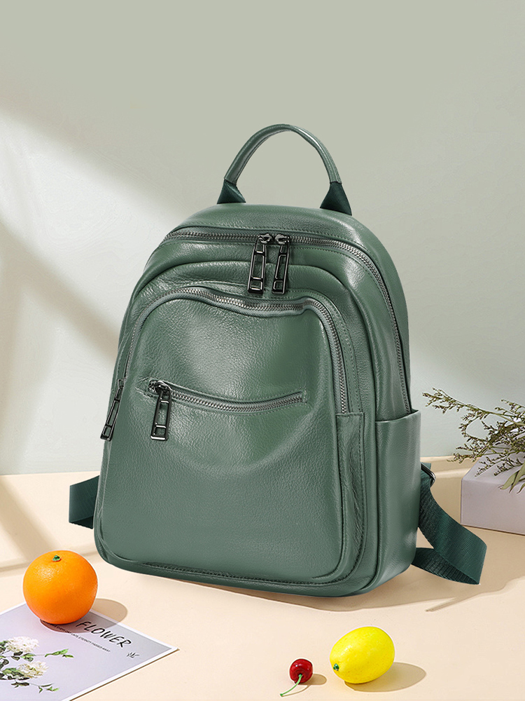 Zency groene lederen rugzak vo - Women Bags Green recensie en prijs