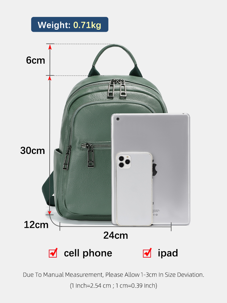 Zency groene lederen rugzak vo - Women Bags Green recensie en prijs