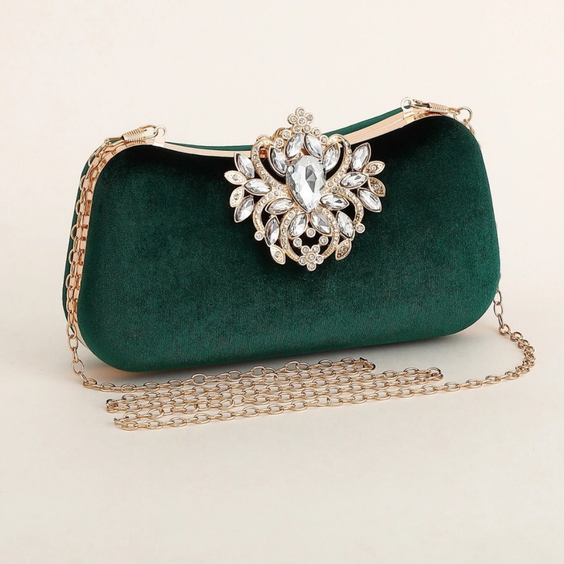 Donkergroene fluwelen clutch t - Women Bags Green recensie en prijs