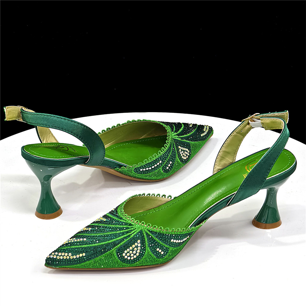 Sprankelende strass groene pum - Women Bags Green recensie en prijs