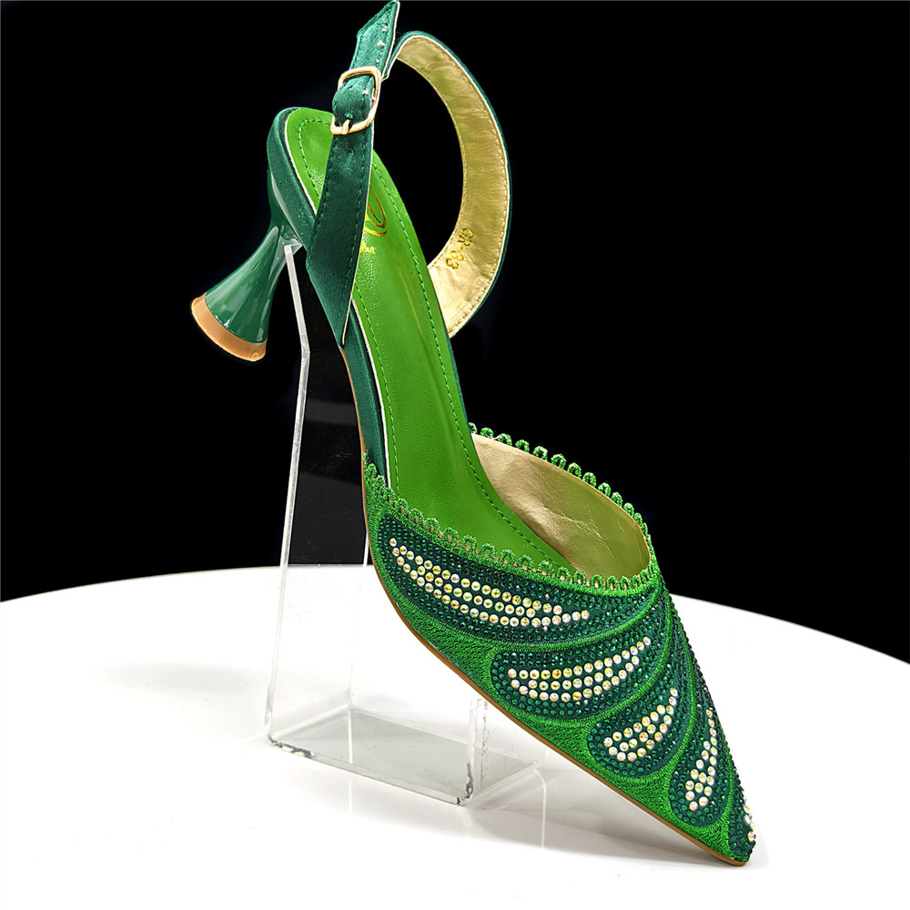 Sprankelende strass groene pum - Women Bags Green recensie en prijs