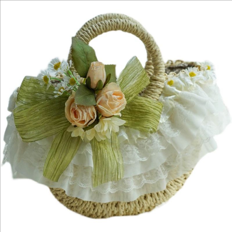 Landelijke Lolita kanten stro  - Woven Straw Bag recensie en prijs