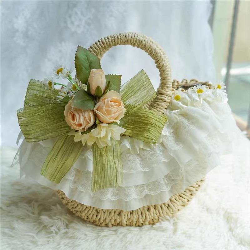 Landelijke Lolita kanten stro  - Woven Straw Bag recensie en prijs