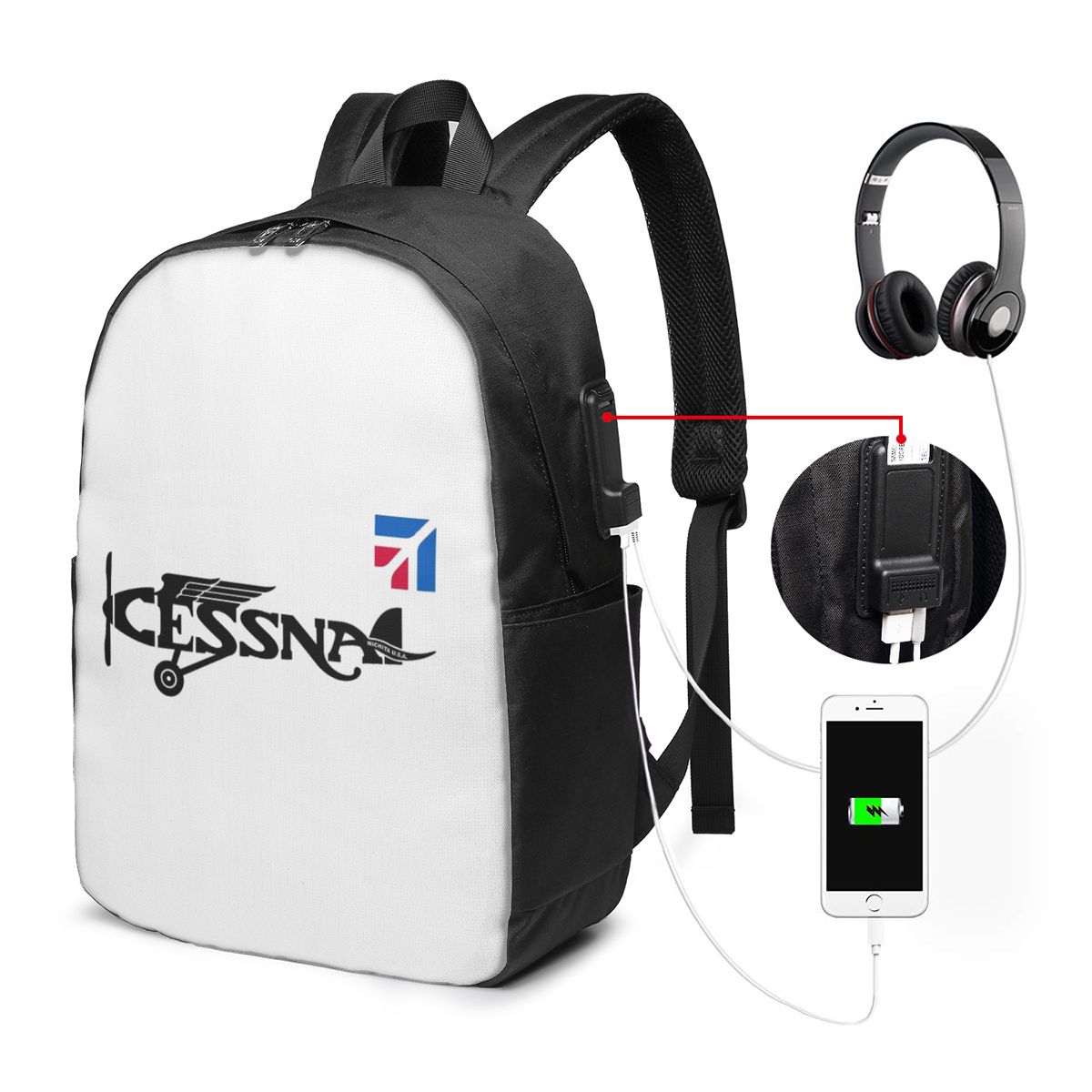 Cessna Logo Rugzak Reisnoteboo - Women Bags College recensie en prijs