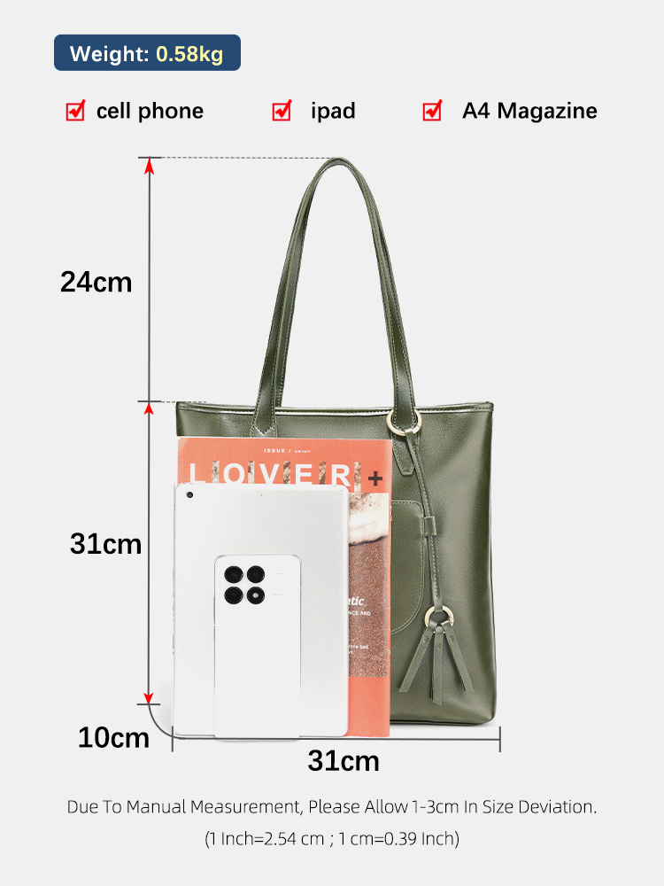 Zency 100% echt lederen handta - Women Bags Grey recensie en prijs
