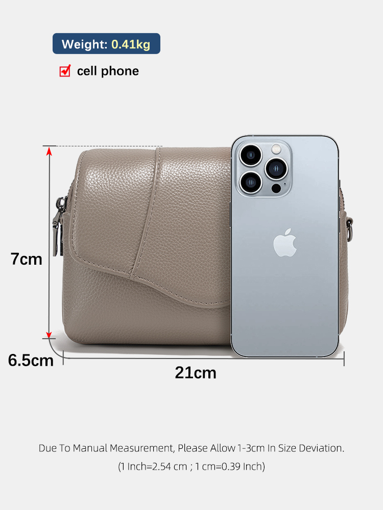 Zency Echt rundleer Crossbody  - Women Bags Grey recensie en prijs