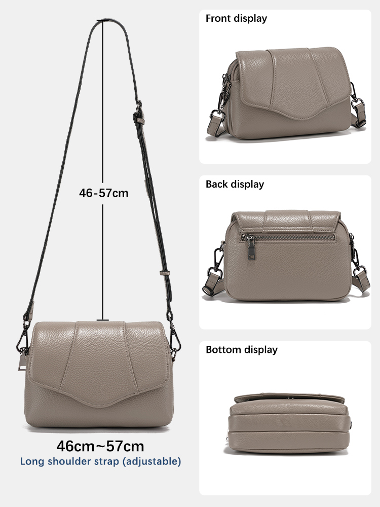 Zency Echt rundleer Crossbody  - Women Bags Grey recensie en prijs