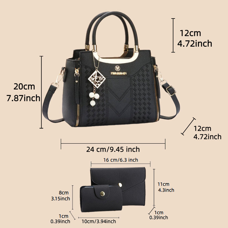 3-delige handtasset van lychee - Women'S Bags Everyday recensie en prijs