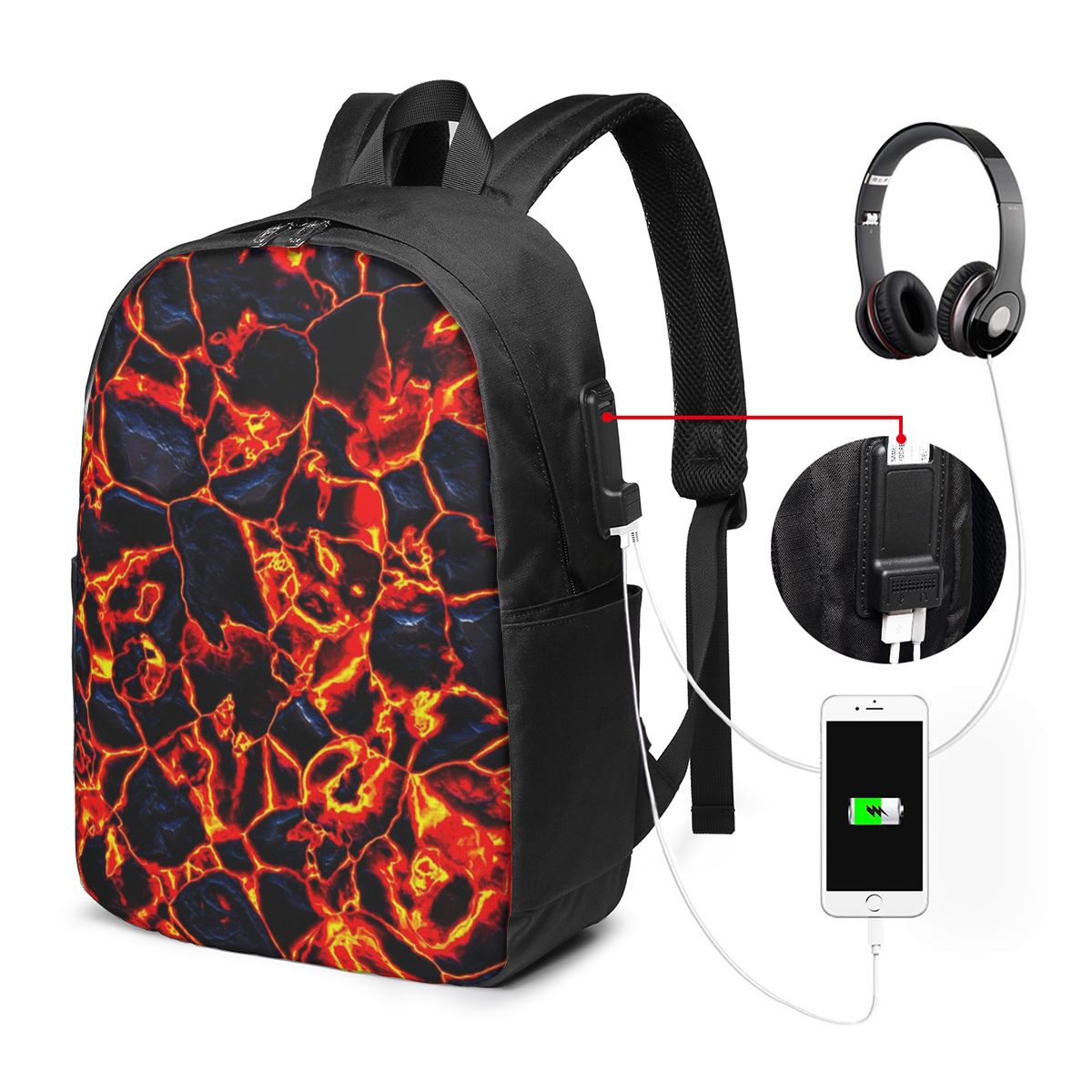 Magma Volcano Lava Fire Rugzak - Women Bags College recensie en prijs