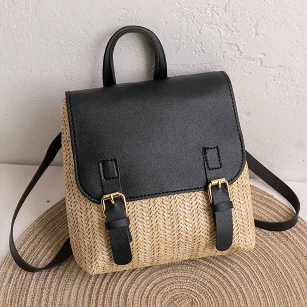 Veelzijdige tas PU-leer Stro-r - Woven Straw Bag recensie en prijs