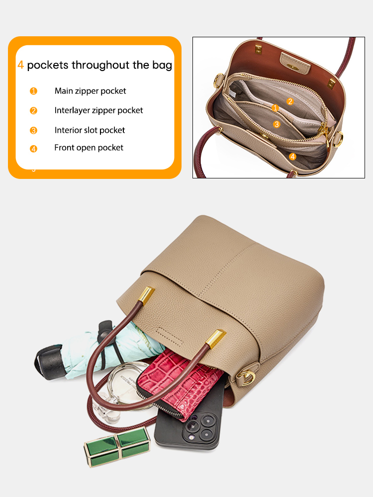 Zency lederen emmertas van top - Women Bags Green recensie en prijs