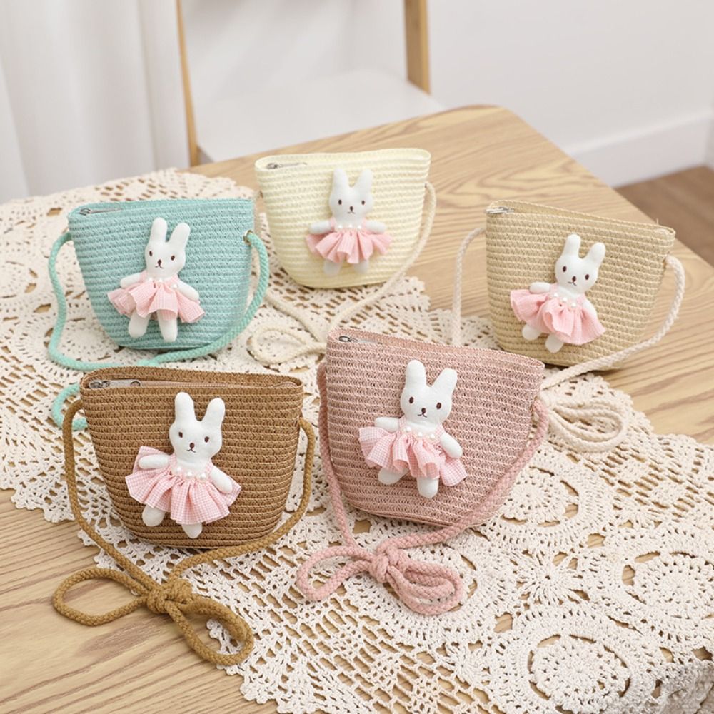 Leuke Cartoon Bunny Mini Stroz - Woven Straw Bag recensie en prijs