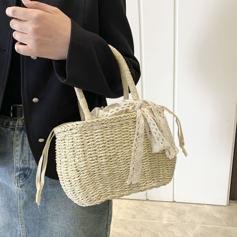 Vrouwen Stro Geweven Trekkoord - Women'S Bags Holiday recensie en prijs
