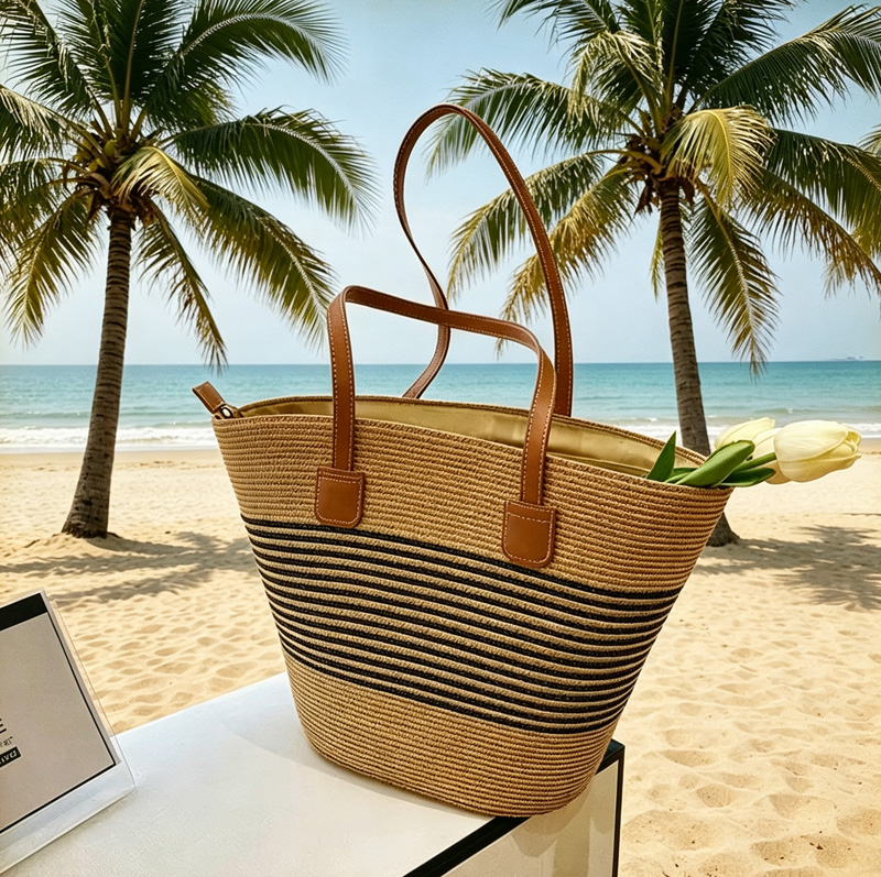 CLAREGQI gestreepte stro-tas v - Women Bags Casual recensie en prijs