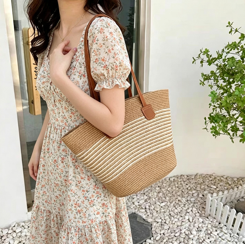 CLAREGQI gestreepte stro-tas v - Women Bags Casual recensie en prijs