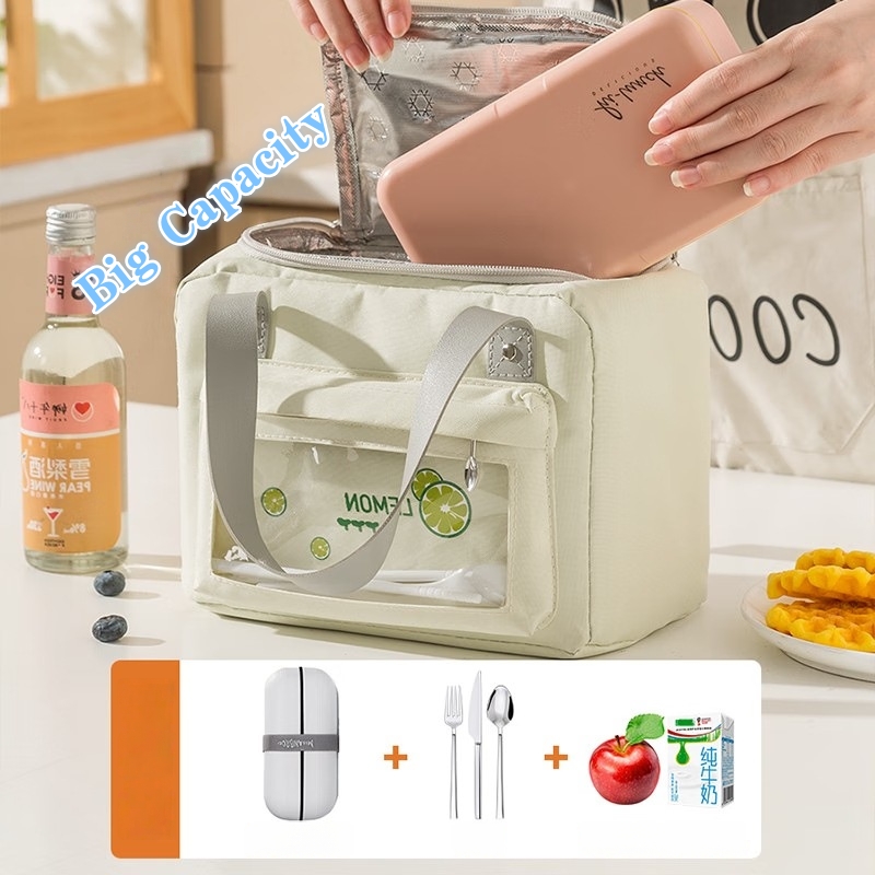 Oxford stoffen lunchtas Beige/ - Women Bags Grey recensie en prijs