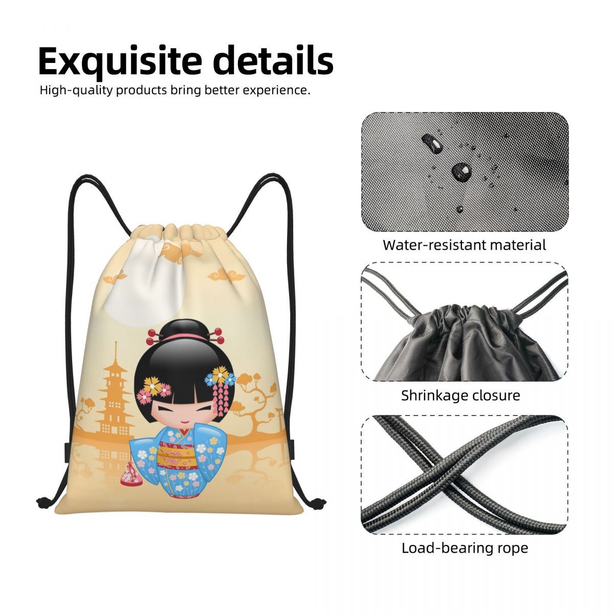 Japanse Maiko Kokeshi Doll Tre - Women Bags Vector recensie en prijs