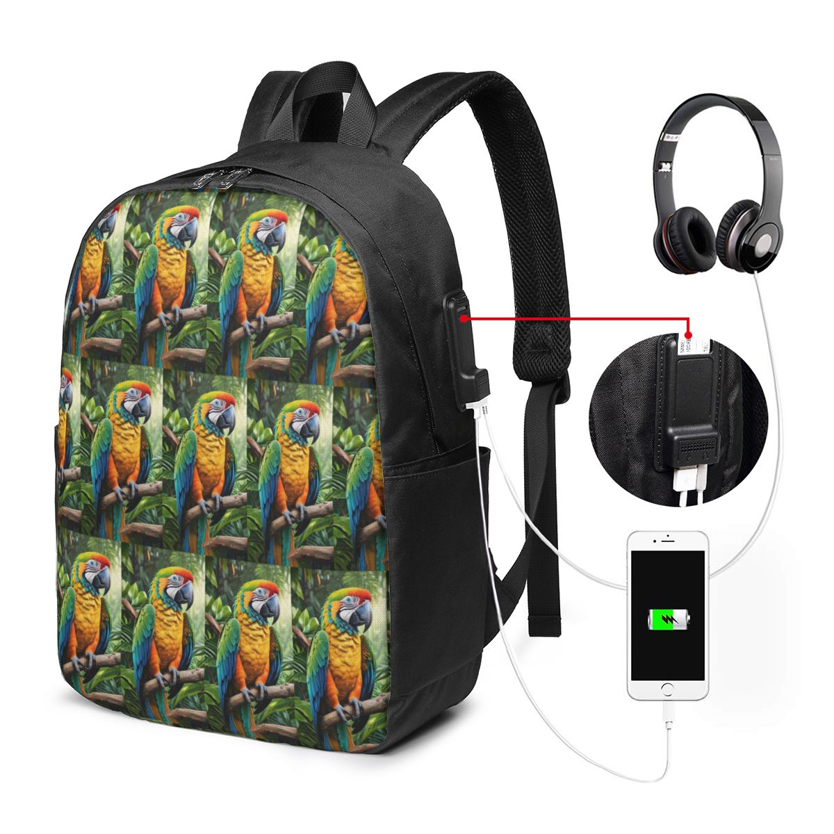 Leuke Macaw Parrots Rugzak Rei - Women Bags College recensie en prijs