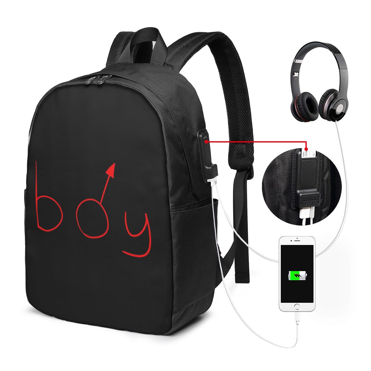 Boymoder Hoed en shirt Rugzak  - Women Bags College recensie en prijs