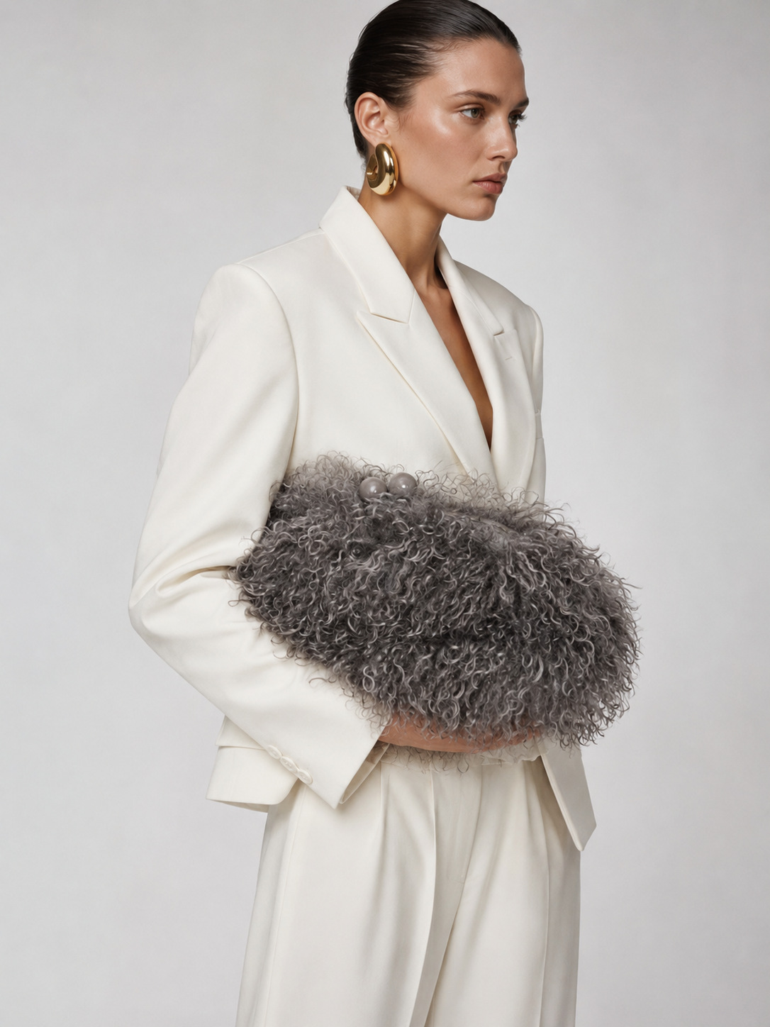 Dames kisslock imitatiebont ha - Women Bags Grey recensie en prijs