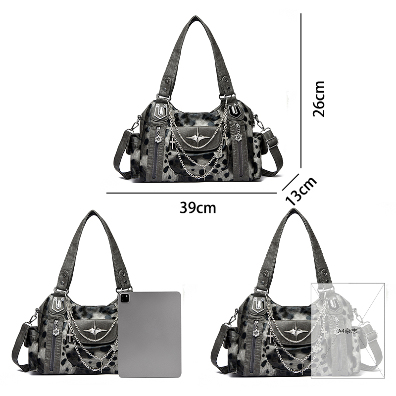 Grijze Luipaardprint Hangbag C - Women Bags Grey recensie en prijs
