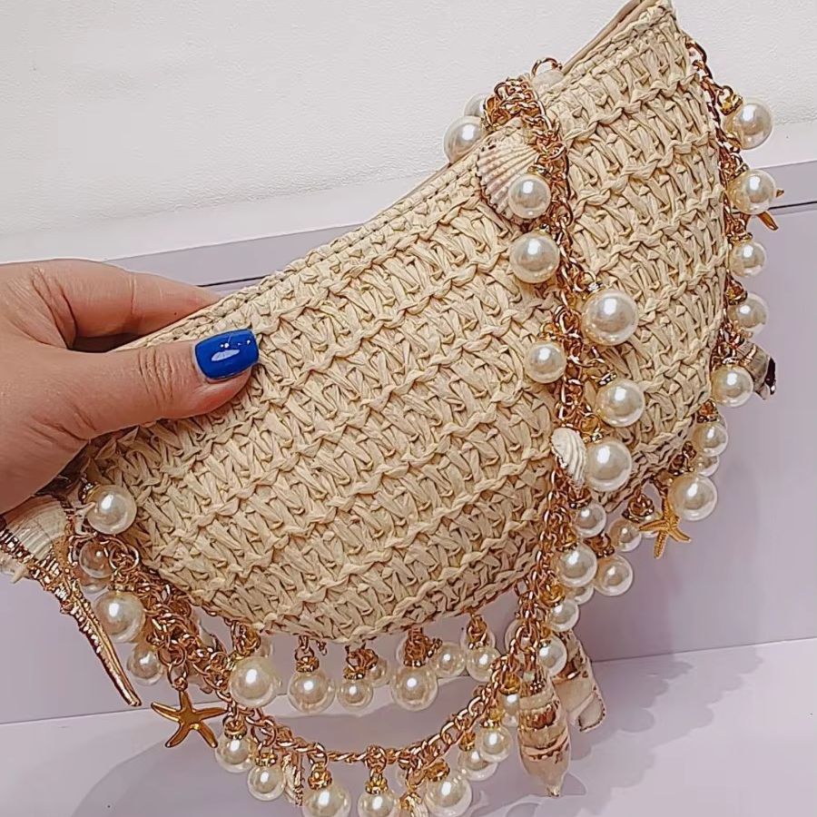 Handgemaakte parelmoerstro gew - Women'S Bags Holiday recensie en prijs
