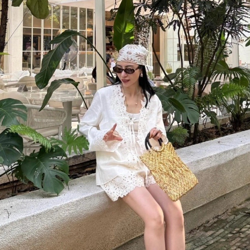 Geweven handtas met holle patr - Women'S Bags Holiday recensie en prijs