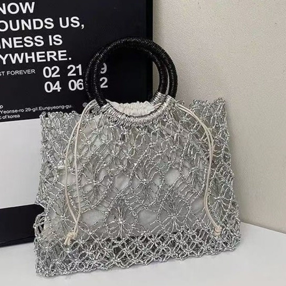 Geweven handtas met holle patr - Women'S Bags Holiday recensie en prijs